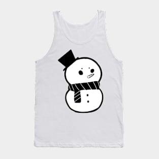 Kawaii Snowman Art Tank Top